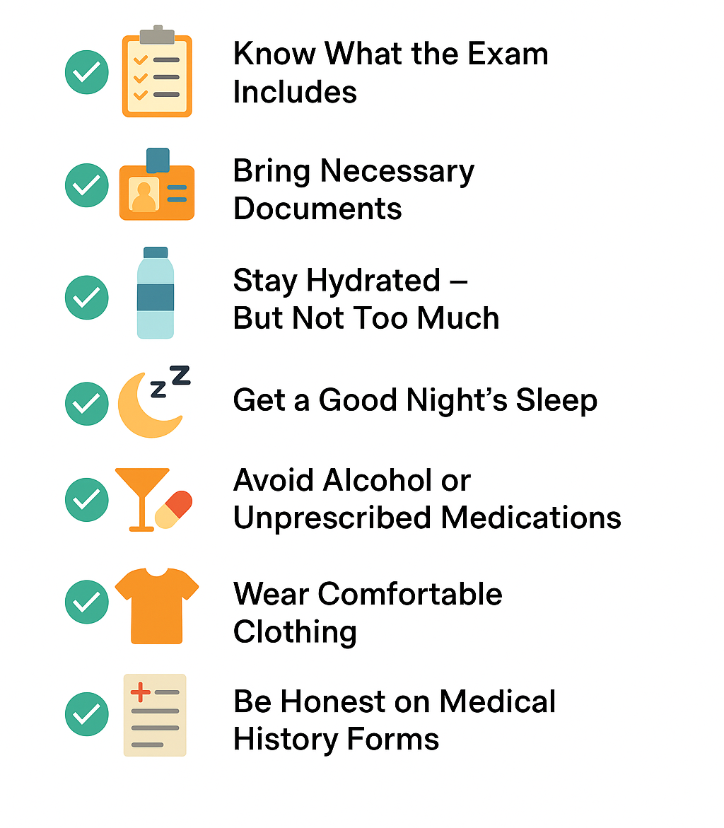 image showing a step by step tips to increase chance of passing pre employemnt exam