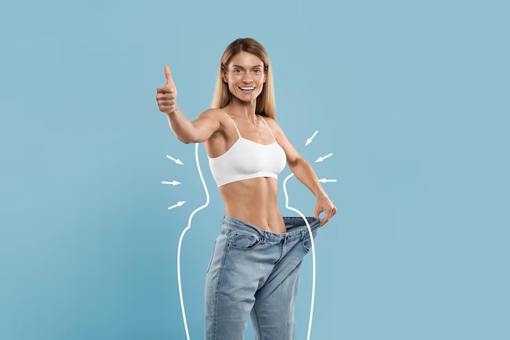 slimming-result-happy-slim-female-oversized-jeans-showing-thumb-up
